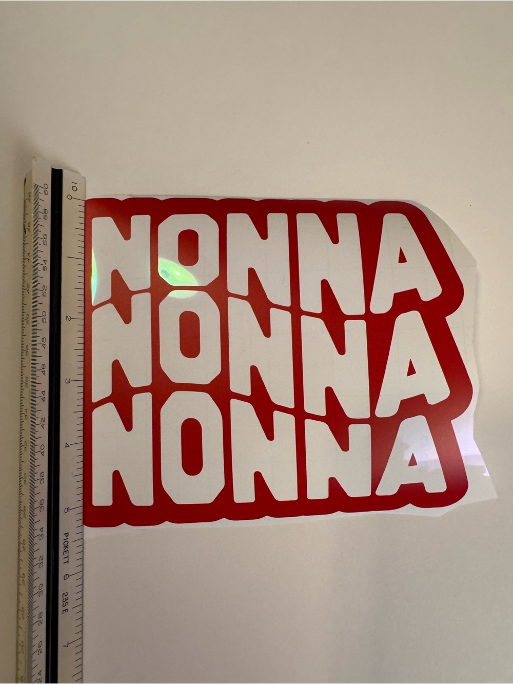 NONNA Repeating Graphic Vinyl Sticker - Red
